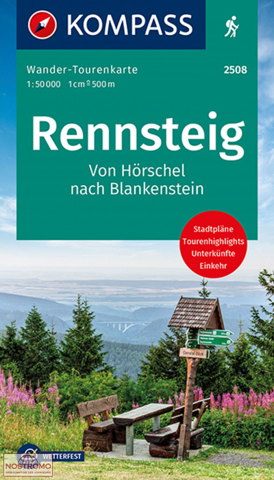 2508 DER RENNSTEIG | carte de randonnée Kompass