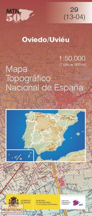 029 OVIEDO/UVIÉU | carte topographique CNIG