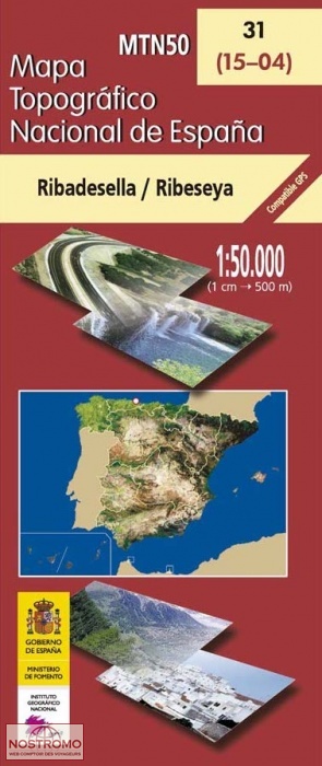 031 RIBADESELLA / RIBESEYA | carte topographique CNIG