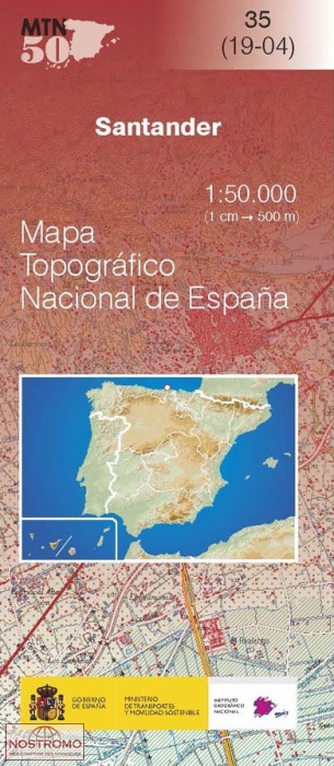 035 SANTANDER | carte topographique CNIG