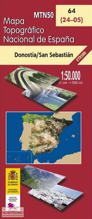064 DONOSTIA / SAN SEBASTIAN | carte topographique CNIG