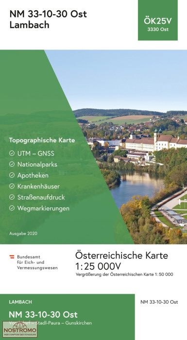 3330-OST LAMBACH | carte topographique BEV