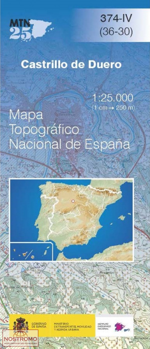 374-4 CASTRILLO DE DUERO | carte topographique CNIG