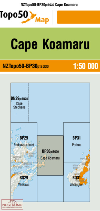 BP30PTBQ30 CAPE KOAMARU | carte topographique LINZ