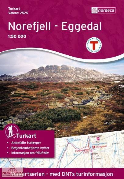 2525 NOREFJELL - EGGEDAL | carte de randonnée Nordeca