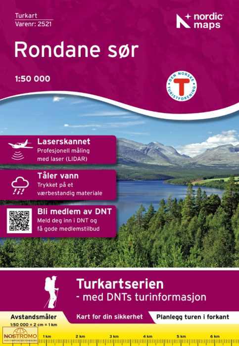 2521 RONDANE SØR | carte de randonnée Nordic Maps