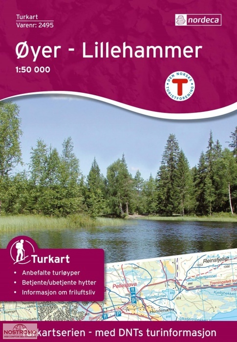 2495 ØYER - LILLEHAMMER | carte de randonnée Nordeca