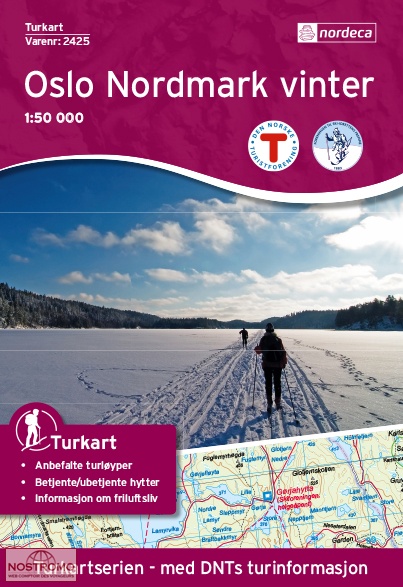 2425 OSLO NORDMARK (HIVER) | carte de randonnée Nordeca