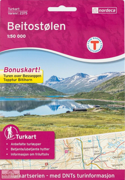 2375 BEITOSTØLEN | carte de randonnée Nordeca