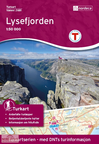 2681 LYSEFJORDEN | carte de randonnée Nordeca