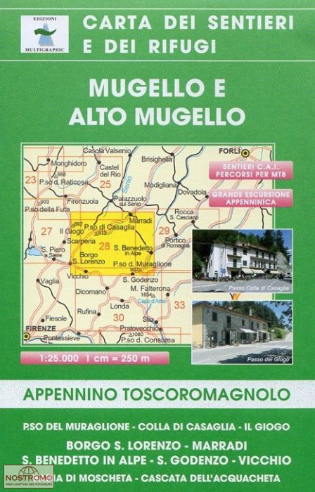 28 MUGELLO - ALTO MUGELLO | carte de randonnée Multigraphic