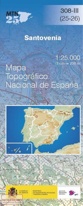 308-3 SANTOVENIA | carte topographique CNIG