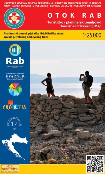 17 OTOK RAB | carte de randonnée HGSS