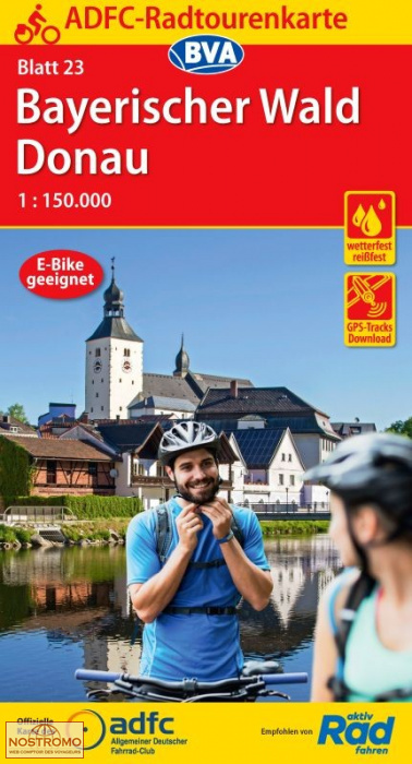 23 BAYERISCHER WALD - DONAU | BVA BikeMedia cycling map