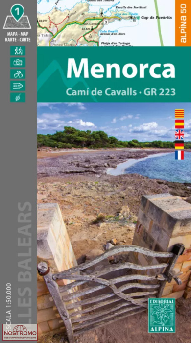 84 MINORQUE - CAMÍ DE CAVALLS GR 223 | carte de randonnée Alpina