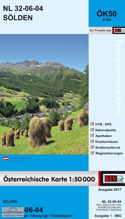 2104 SÖLDEN | carte topographique BEV