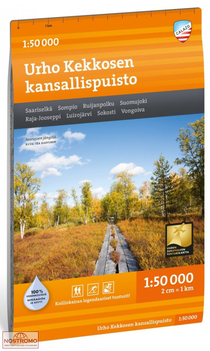 URHO - KEKKOSEN KANSALLISPUISTO | carte de randonnée Calazo