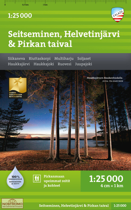 SEITSEMINEN - HELVETINJÄRVI - PIRKAN TAIVAL | Calazo hiking map