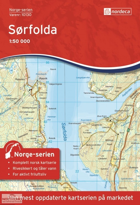 10130 SØRFOLDA | carte topographique Nordeca