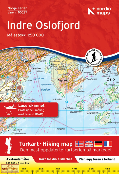 10027 INDRE OSLOFJORD | carte topographique Nordic Maps