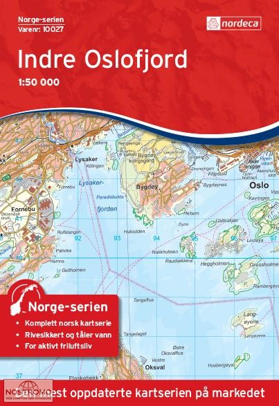 10027 INDRE OSLOFJORD | carte topographique Nordeca