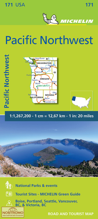171 PACIFIQUE NORD-OUEST | carte routière Michelin