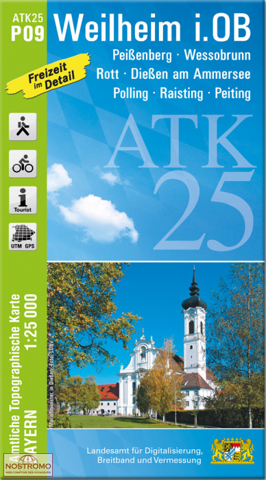 ATK25 - P09 WEILHEIM IN OBERBAYERN | carte de randonnée LDBV