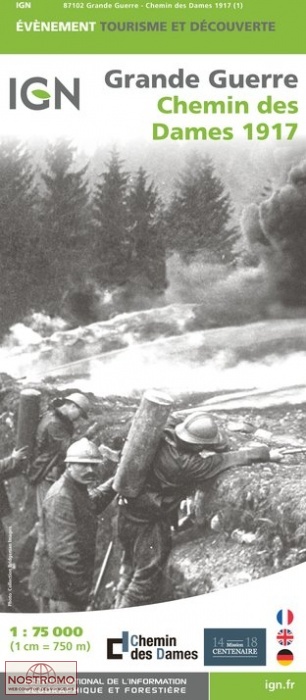 GRANDE GUERRE - CHEMIN DES DAMES 1917 | carte historique IGN
