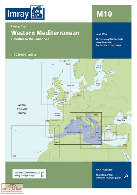 M10 MÉDITERRANÉE OUEST | carte marine Imray
