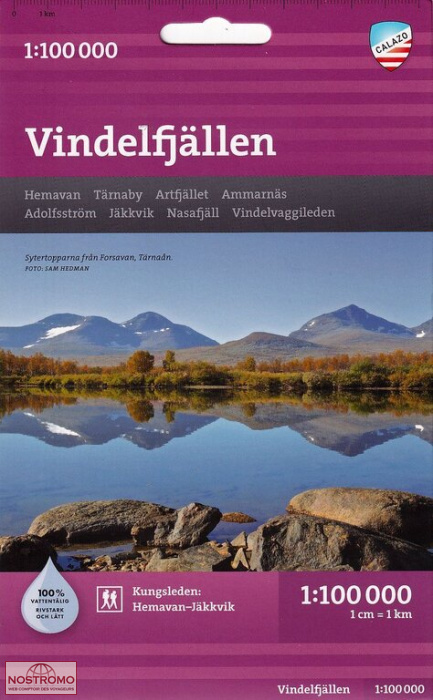 VINDELFJÄLLEN | Calazo hiking map