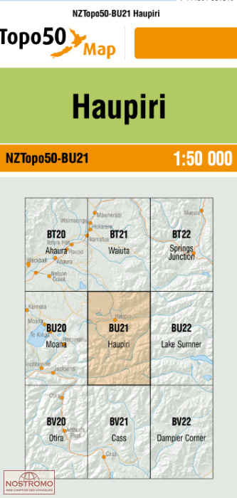 BU21 HAUPIRI | carte topographique LINZ