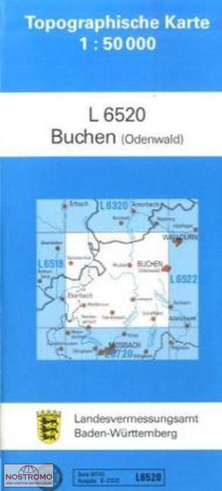 L6520 BUCHEN (ODENWALD) | carte topographique LGL