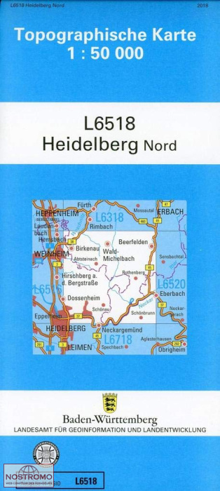 L6518 HEIDELBERG NORD | carte topographique LGL