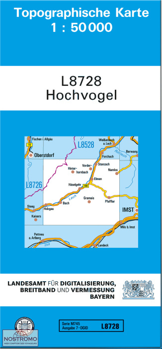 L8728 HOCHVOGEL | carte topographique LDBV