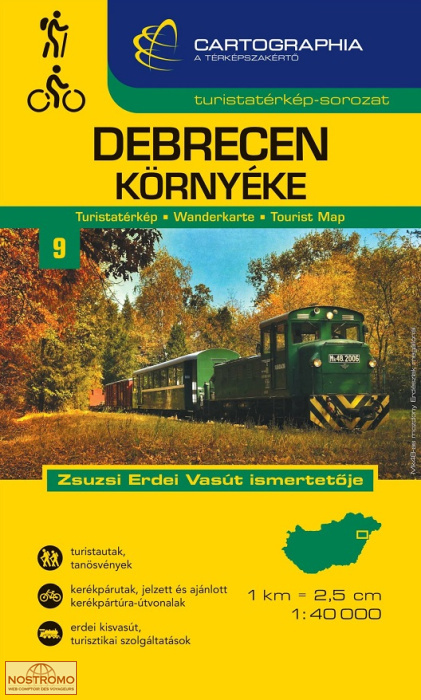 09 DEBRECEN KÖRNYÉKE | carte de randonnée Cartographia