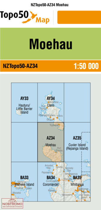 AZ34 MOEHAU | carte topographique LINZ