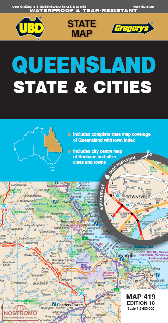 QUEENSLAND STATE & CITIES | Ubd Gregorys road map
