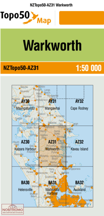 AZ31 WARKWORTH | carte topographique LINZ