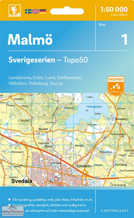 001 MALMÖ | carte topographique Kartförlaget