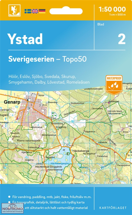 002 YSTAD | carte topographique Kartförlaget