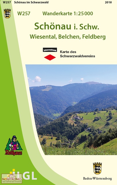 W257 SCHÖNAU IM SCHWARZWALD | LGL hiking map