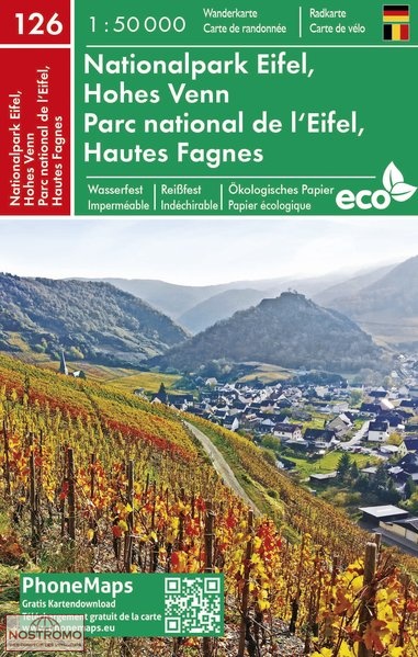 126 NATIONALPARK EIFEL - HAUTES FAGNES | PhoneMaps hiking and cycling map