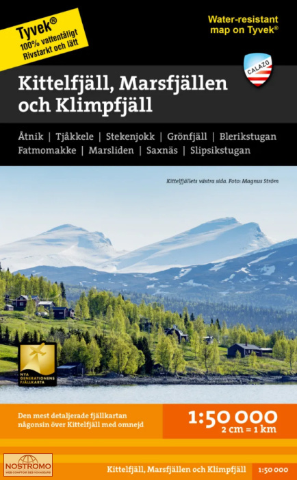 KITTELFJÄLL - MARSFJÄLLEN - KLIMPFJÄLL | Calazo hiking map