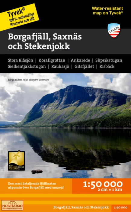 BORGAFJÄLL - SAXNÄS - STEKENJOKK | Calazo hiking map