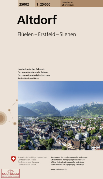 25002 ALTDORF - FLÜELEN – ERSTFELD – SILENEN | carte topographique Swisstopo