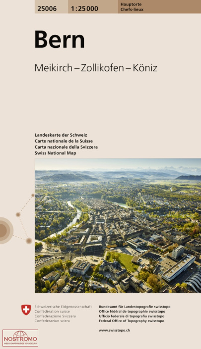25006 BERN - MEIKIRCH – ZOLLIKOFEN – KÖNIZ | carte topographique Swisstopo