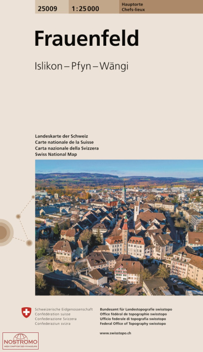 25009 FRAUENFELD - ISLIKON – PFYN – WÄNGI | carte topographique Swisstopo
