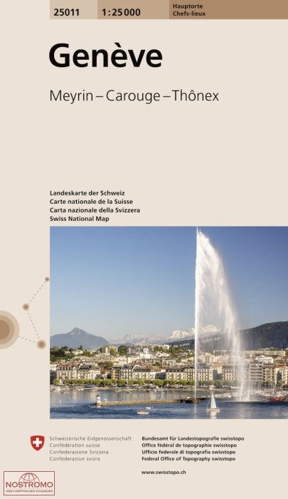 25011 GENÈVE - MEYRIN – CAROUGE – THÔNEX | carte topographique Swisstopo