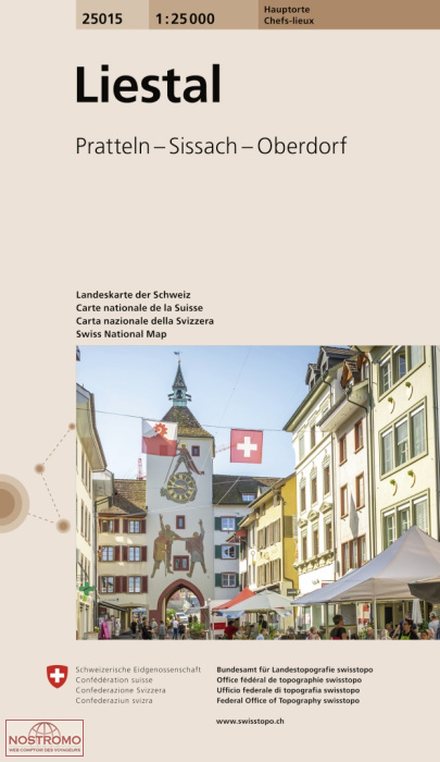 25015 LIESTAL - PRATTELN – SISSACH – OBERDORF | carte topographique Swisstopo