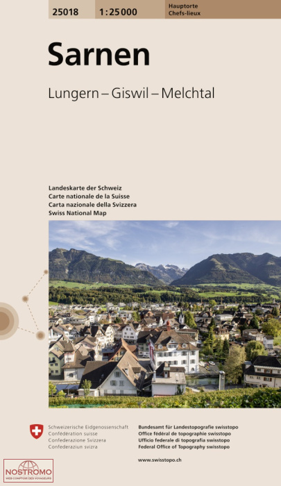 25018 SARNEN - LUNGERN – GISWIL – MELCHTAL | carte topographique Swisstopo